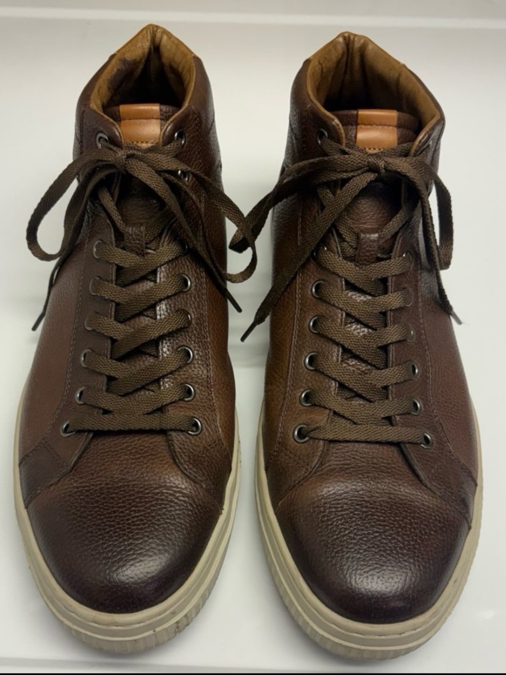 12D J&M Leather High-Top Sneakers